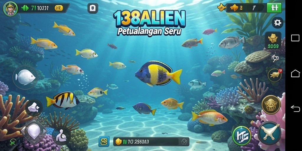 Screenshot gameplay 138ALIEN menunjukkan aksi menembak ikan yang seru.
