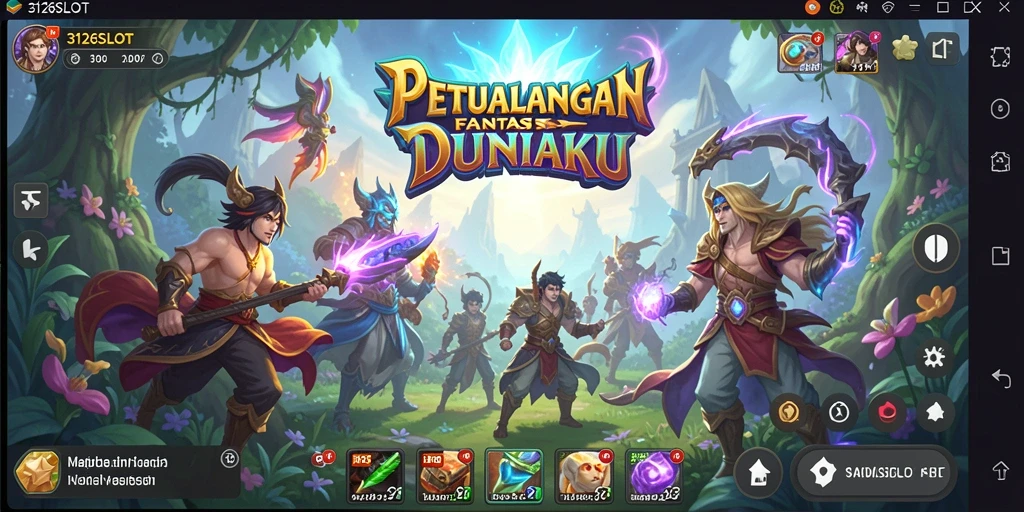 Tangkapan layar 3126SLOT menunjukkan aksi pertempuran seru dalam RPG.