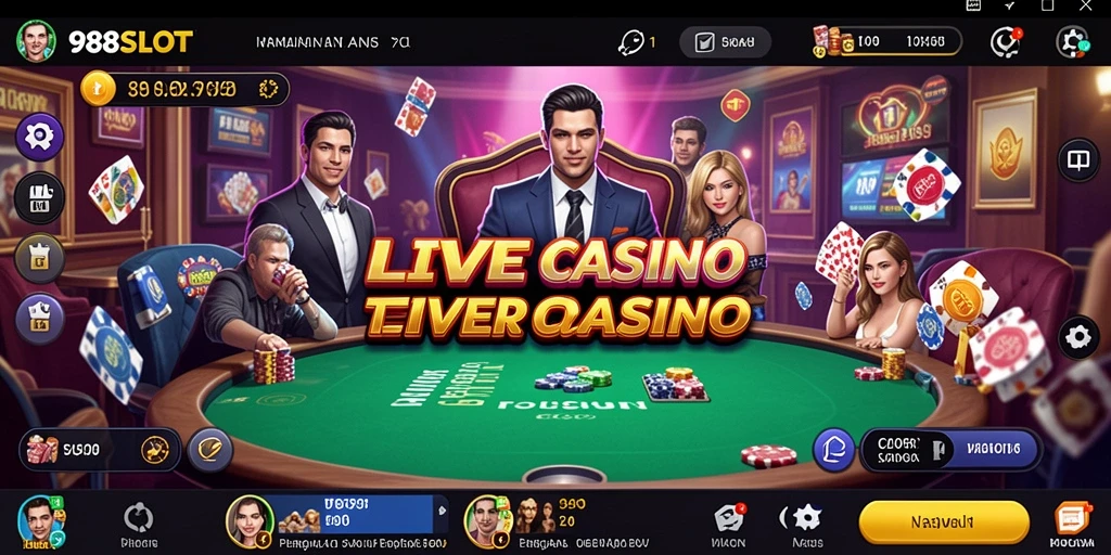 Tampilan gameplay menarik dari 988SLOT di Live Casino.