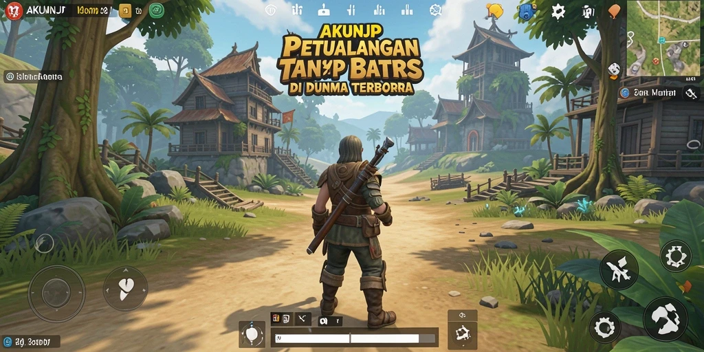 Tampilan gameplay AKUNJP yang menakjubkan dalam dunia terbuka.