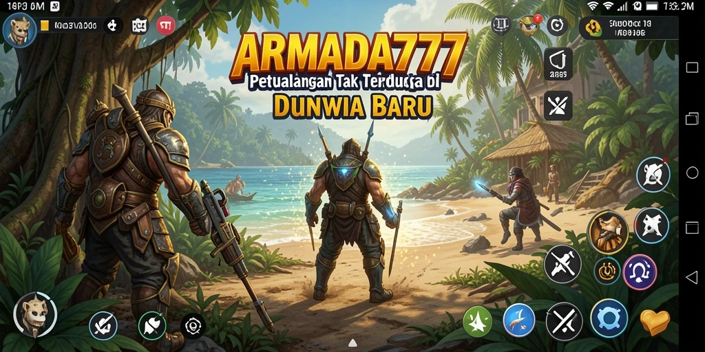Screenshot gameplay menampilkan aksi seru dalam dunia petualangan ARMADA777.