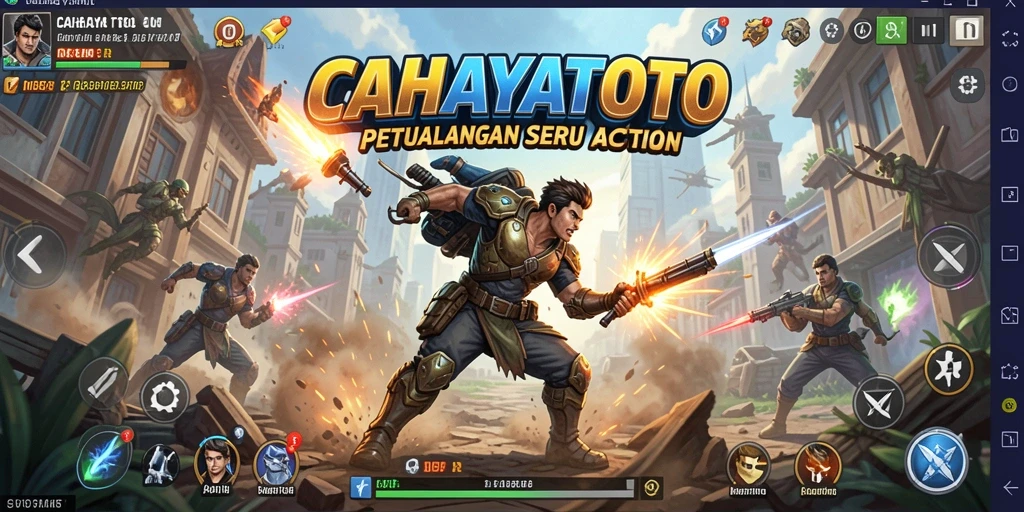 Tampilan gameplay seru dalam CAHAYATOTO yang penuh aksi.