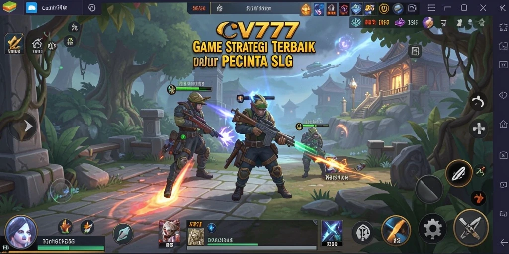 Screenshot gameplay CV777 menampilkan pertempuran SLG yang mendebarkan.