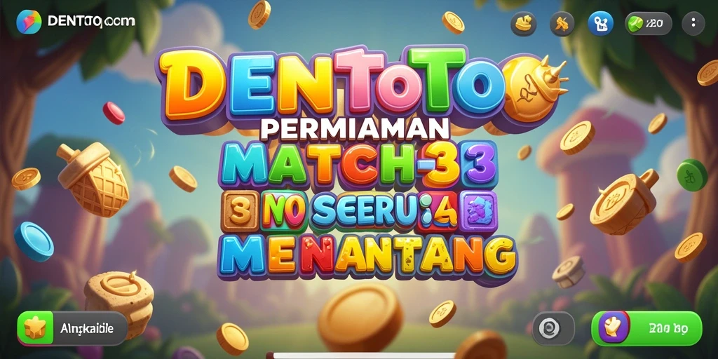 Tampilan gameplay DENTOTO yang penuh warna dan seru untuk dimainkan.