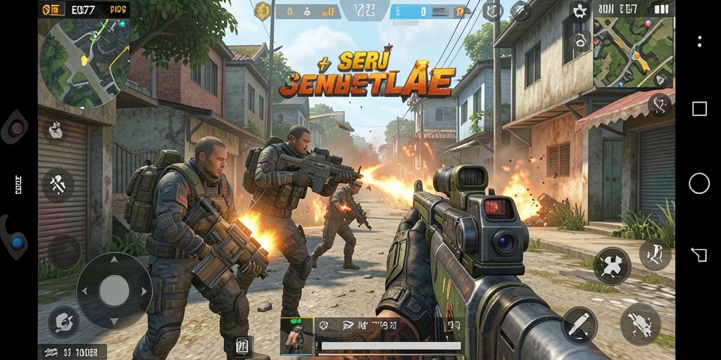 Screenshot menunjukkan aksi mendebarkan dalam gameplay TPS.