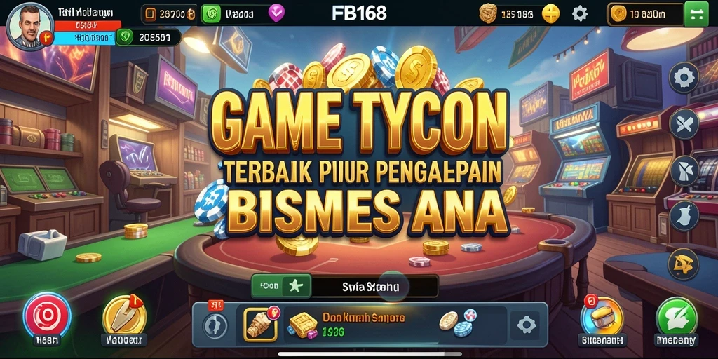 Tampilan gameplay FB168 dengan berbagai elemen Tycoon menarik.