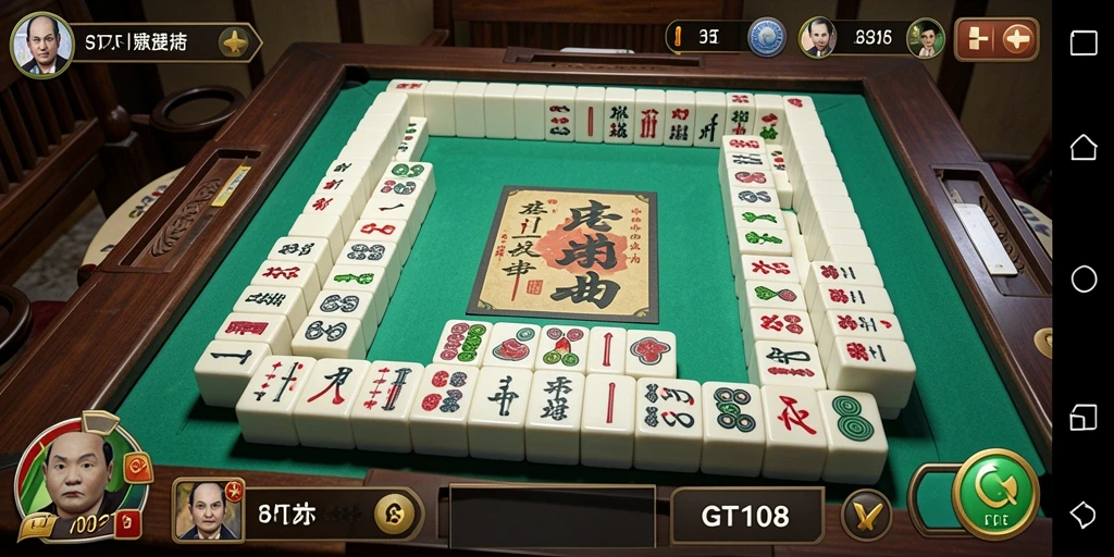 Screenshot gameplay GT108 menampilkan antarmuka Mahjong yang menarik dan interaktif.