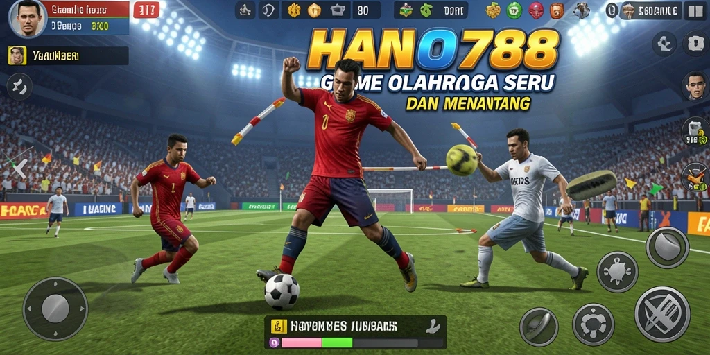 Tampilan screenshot yang menunjukkan aksi seru dalam game olahraga HAO788.