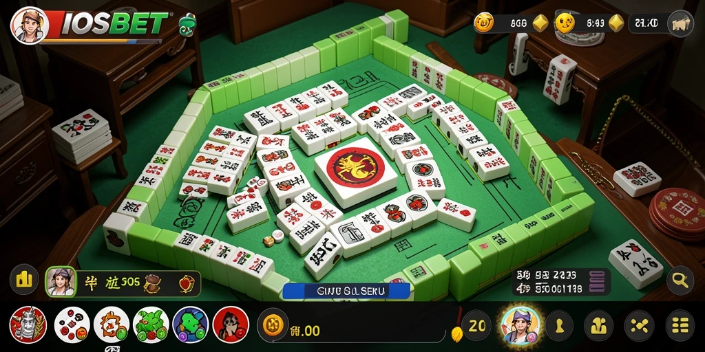 Gameplay seru dari IOSBET dengan tampilan Mahjong yang menawan.