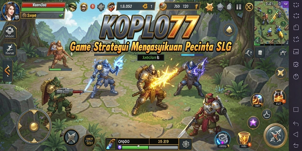 Screenshot gameplay KOPLO77 menampilkan aksi SLG yang seru.