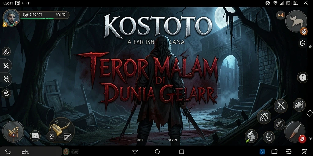 Screenshot KOSTOTO menampilkan suasana menyeramkan yang menggugah ketegangan.