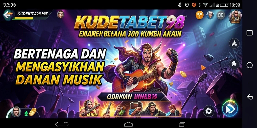 Screenshot gameplay KUDETABET98 menampilkan keseruan bermain musik.