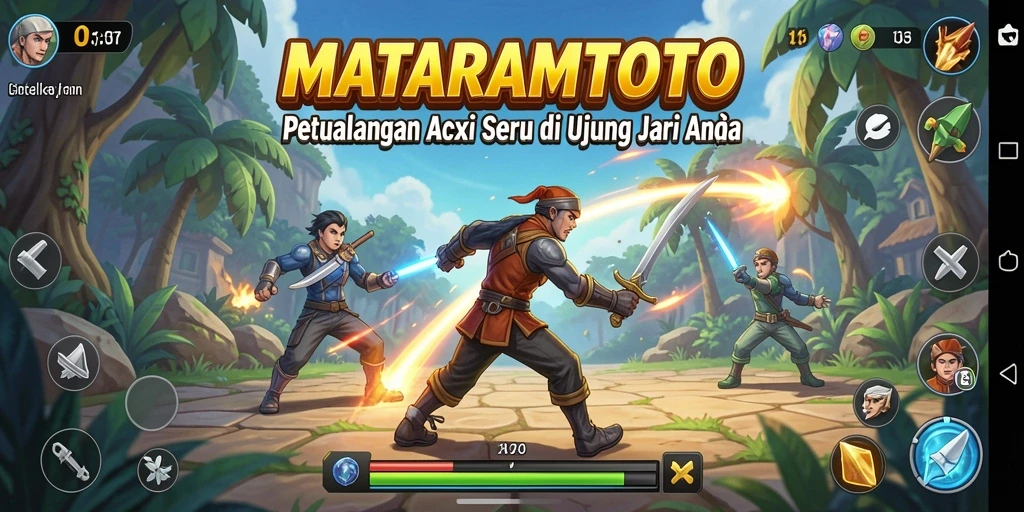 Tangkapan layar menunjukkan aksi seru dan mendebarkan dalam MATARAMTOTO.