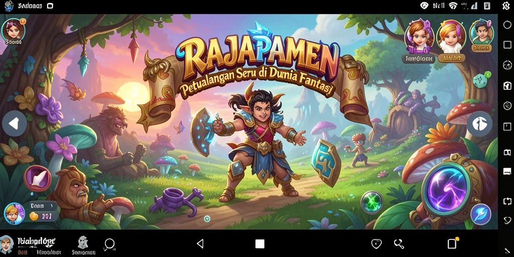 Gameplay seru dan menantang di RAJAPAMEN dengan berbagai karakter.