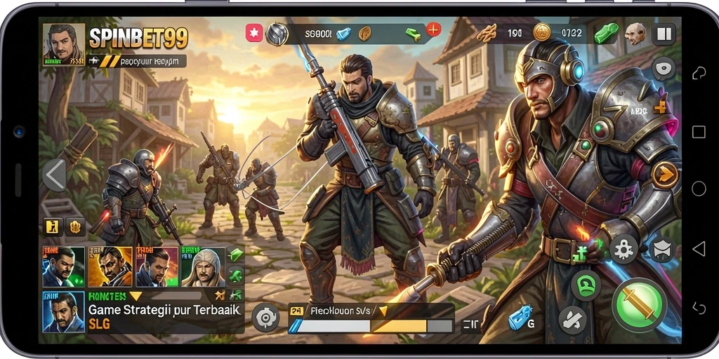 Tampilan gameplay SPINBET99 yang menegangkan dan strategis.