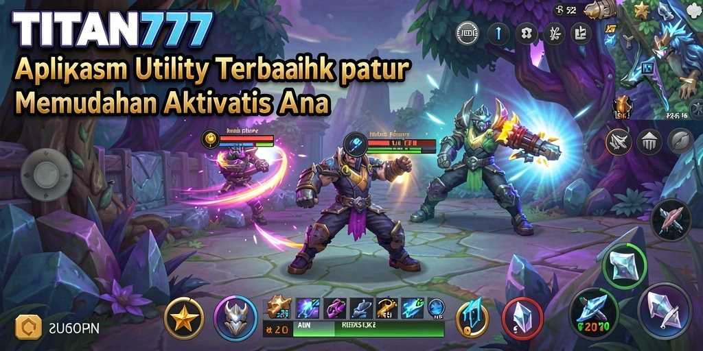 Screenshot utama TITAN777 menampilkan antarmuka yang intuitif untuk pengguna.