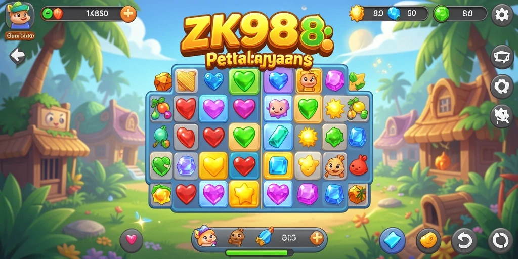 Gameplay ZK988 yang penuh warna dan menantang.